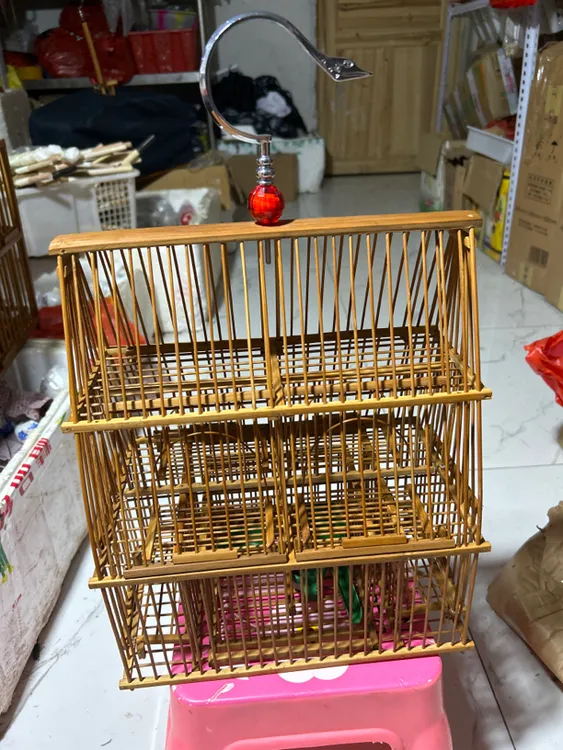 黄豆鸟笼绣眼笼打笼拍笼踏笼手工鸟笼上山笼竹制鸟笼子三角六门机