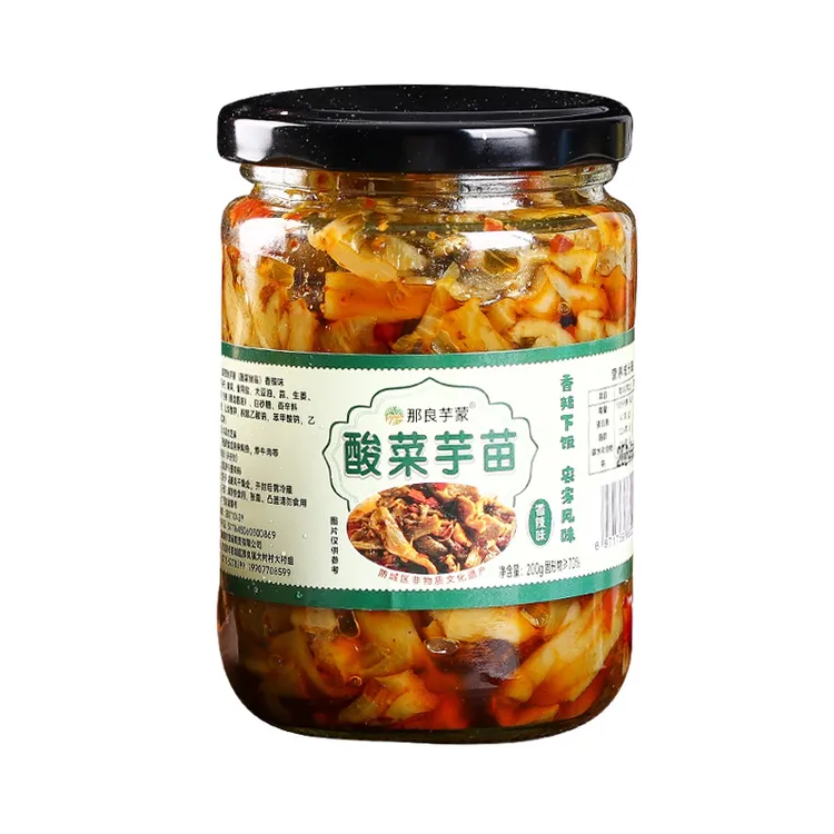 酸菜那良芋蒙，金针菇那良芋蒙，酸芋苗，开瓶即食下饭菜，香辣味