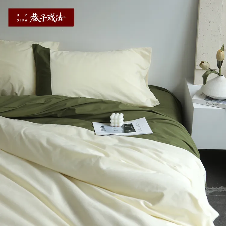 巷子戏法四件套纯棉全棉轻奢简约风床上用品夏季床单床笠被单高级