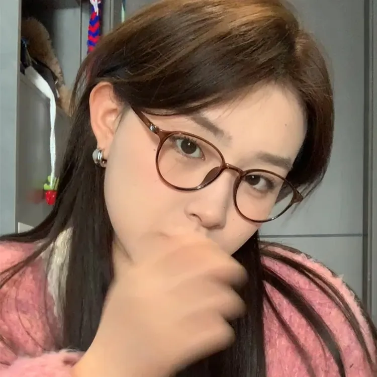 【粉丝专属】超轻TR90椭圆韩系冷茶色眼镜框小脸可配近视眼镜女韩版