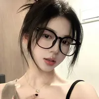 槑槑哒黑色近视眼镜框防蓝光辐射配度数防蓝光抗辐射大框眼镜女潮