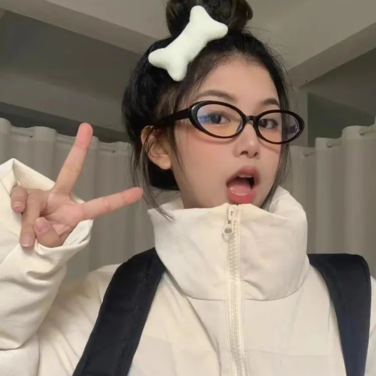 欧美风嘻哈小框椭圆眼镜女潮网红素颜拍照猫眼眼镜框可配近视度数