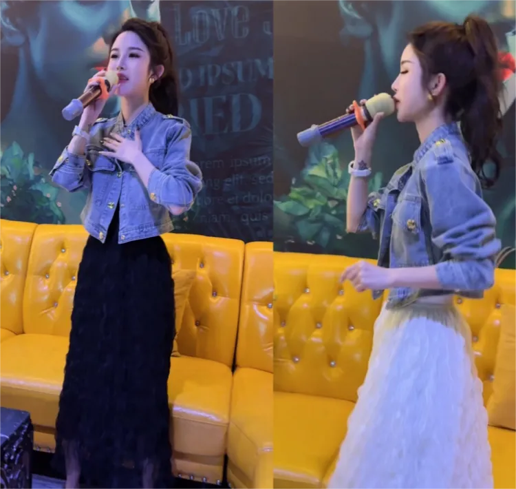 2024春季新品设计感美式复古气质个性金扣水洗短款牛仔显瘦外套