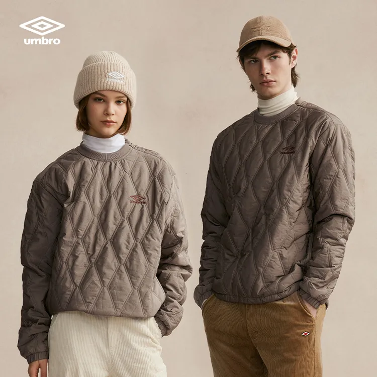 Umbro/茵宝套头棉服秋冬保暖圆领情侣口袋薄款棉衣U2124450909F