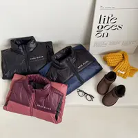 2025儿童防寒马甲男童女童中大童拼色立领内穿外搭韩版坎肩秋冬