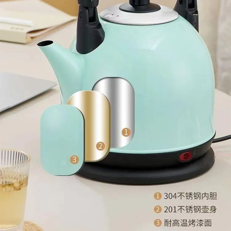 不锈钢电热水壶大容量茶壶家用宿舍耐高温烧水壶全自动电水壶保温