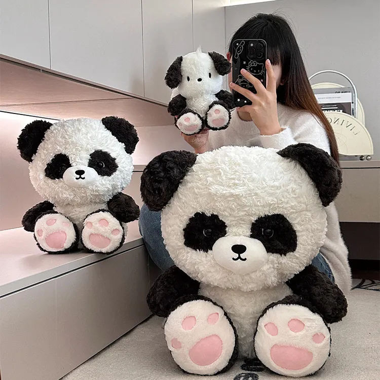 帕恰狗变身熊猫玩偶可爱布娃娃女生睡觉抱枕毛绒玩具柔软公仔礼物