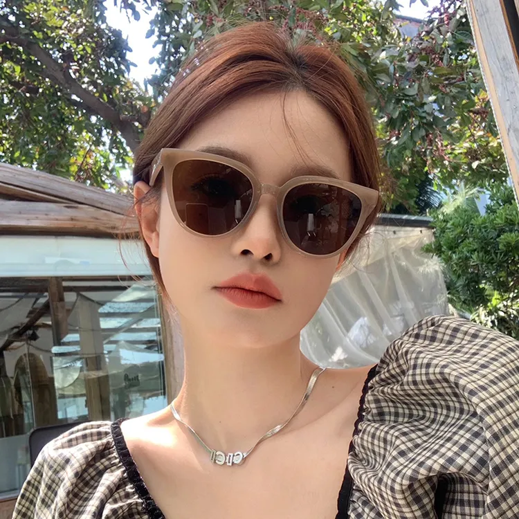 韩版小红书同款茶色墨镜女高级感ins风防紫外线近视太阳眼镜男潮