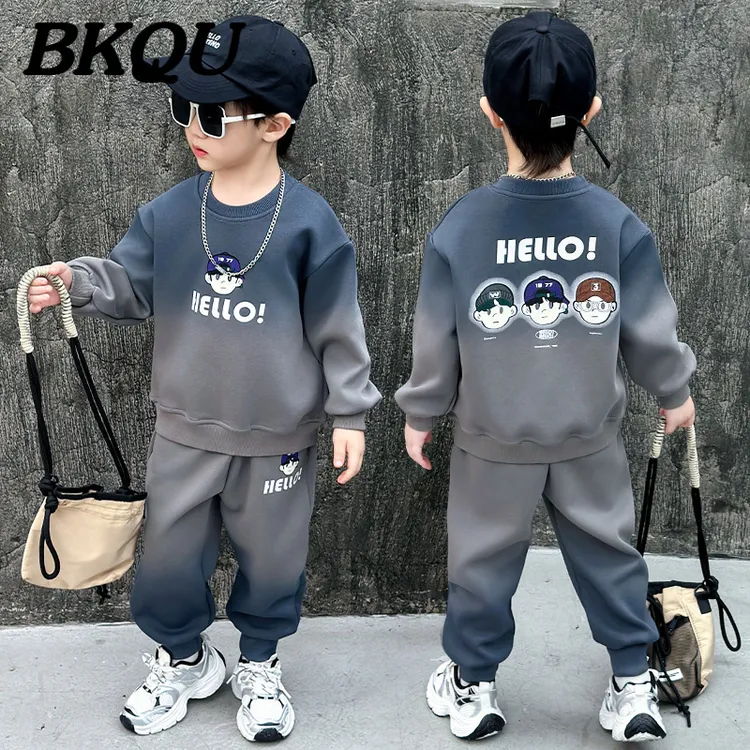 男童秋装卫衣套装2024新款男孩儿童宽松运动装怎么洋气宝宝童装潮