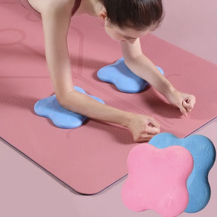 一对装瑜伽跪垫护膝垫PU垫瑜伽垫运动女膝盖圆形护肘垫平板支撑垫