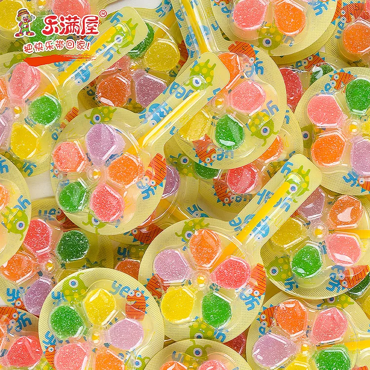 乐满屋七彩旋转大风车软糖创意网红棒棒糖8090糖果儿时怀旧小零食