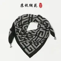 【长乐绸苑】新中式轻奢高定国风丝巾70*70（S019）