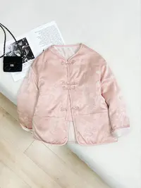 国风两面穿中式棉衣民族风提花气质显瘦外套LK81174