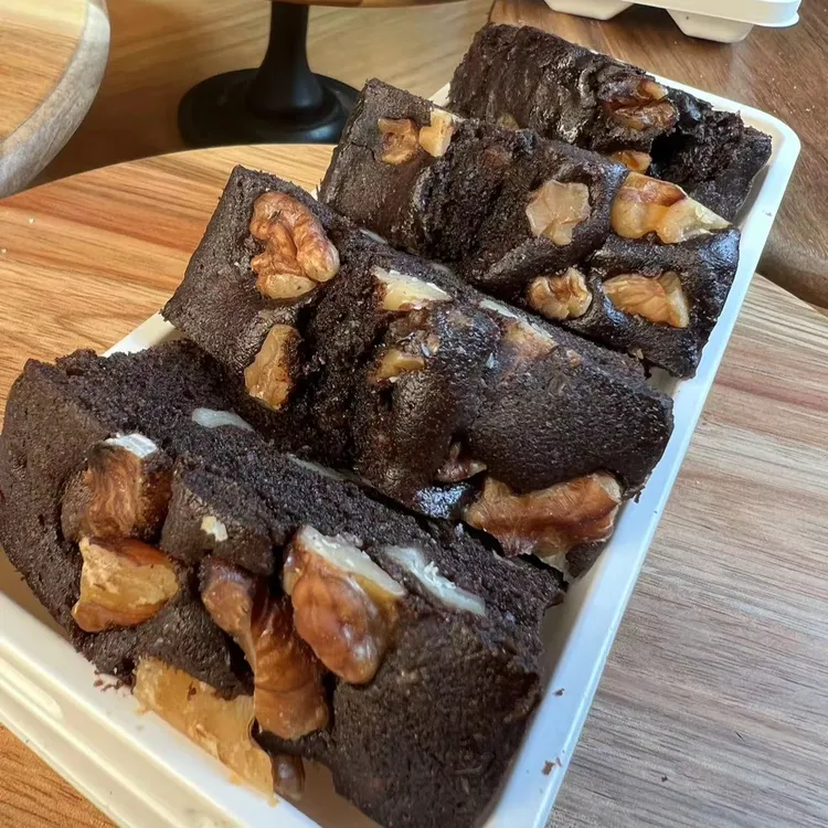 巧克力核桃布朗尼蛋糕2盒8块共400g播间福利