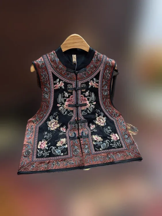 工厂直营 【重工刺绣马甲】新中式马夹国风复古坎肩外搭alzl马甲