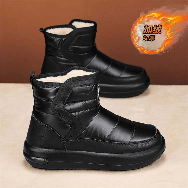 鞋子男东北雪地靴男款冬季加绒保暖加厚棉鞋厚底防水防滑抗寒棉靴
