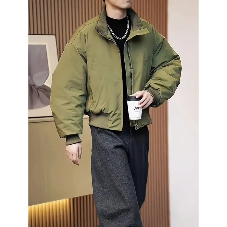 廓形飞行服棉服美式短款bomber秋冬保暖小众高级感休闲夹克外套潮