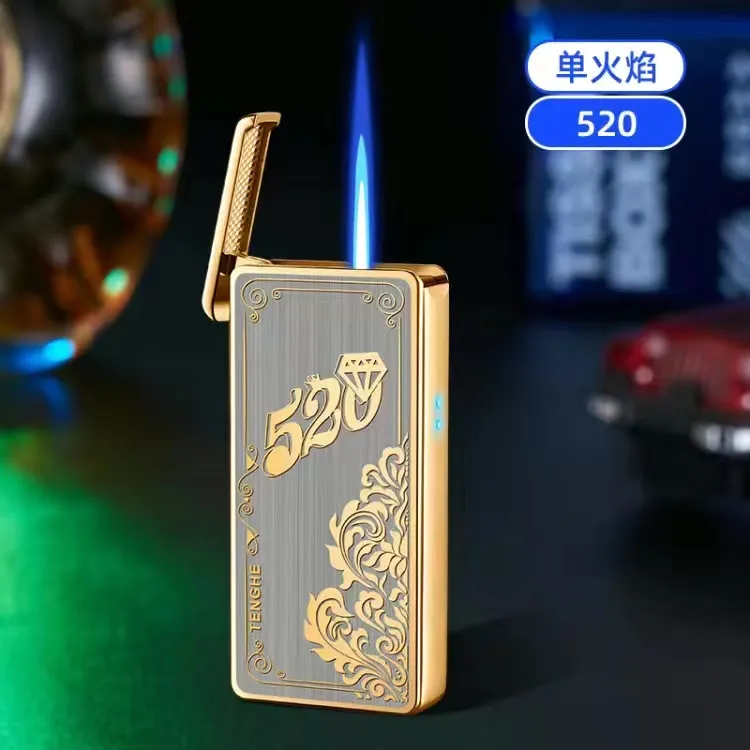 新潮流个性潮流语音感应摇一摇定制充电充气刻字送男友礼品打火机