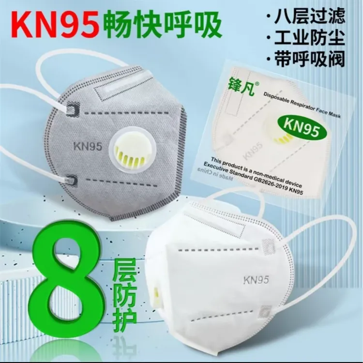升级1号独立包装KN95打磨切割电镀耐磨灰尘防尘口罩防粉尘工业级