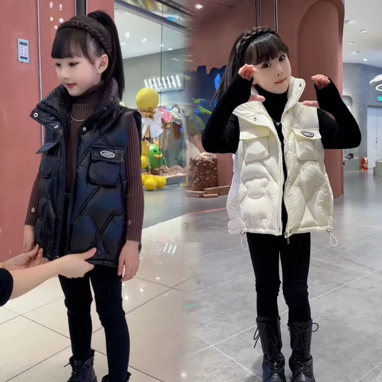 【积木】女童新款百搭冬季小熊马甲