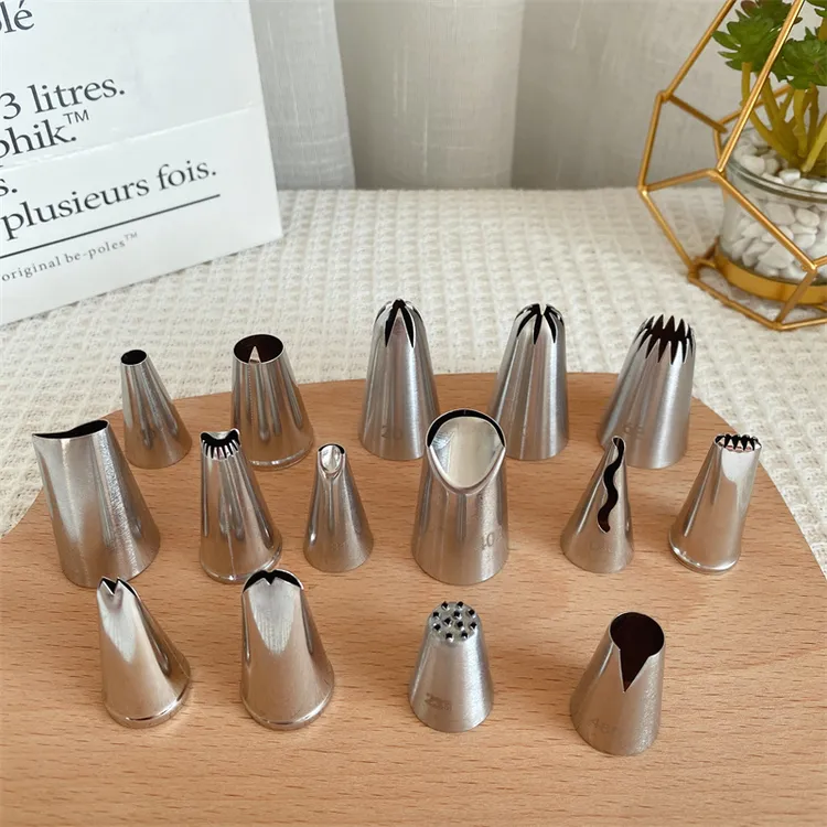 裱花师推荐款花嘴圆孔圣安娜贝壳叶子小草玫瑰裙边复古花边