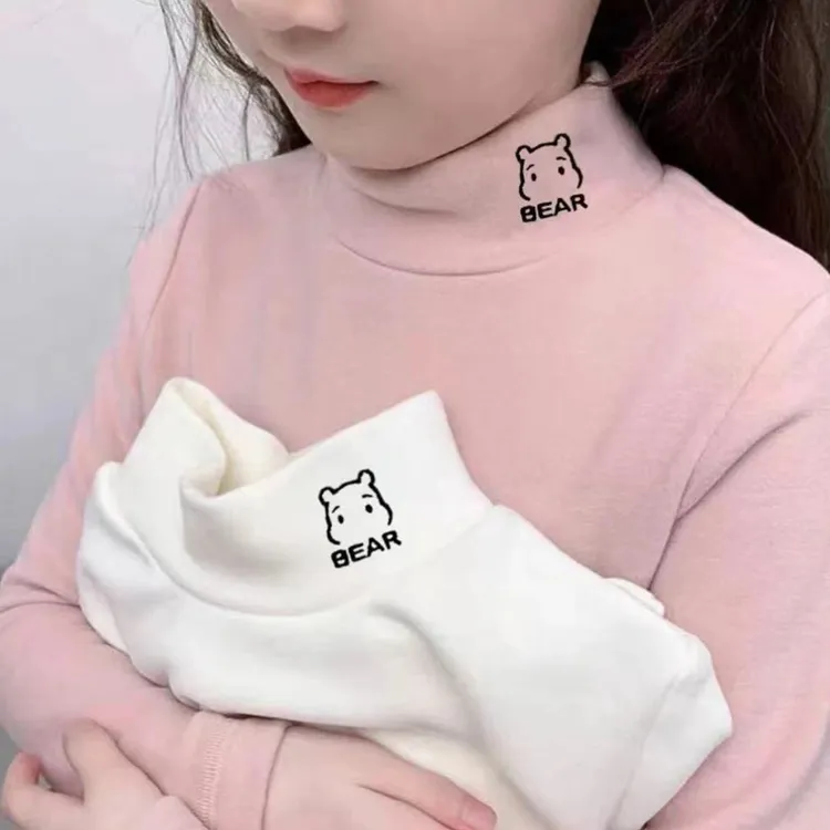 儿童半高领德绒打底衫内搭男童女童加绒上衣宝宝冬季保暖衣服童装