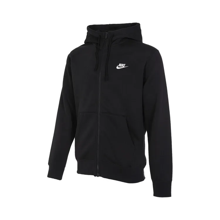 nike耐克男子AS M NSW CLUB HOODIE FZ BB针织外套BV2646-010
