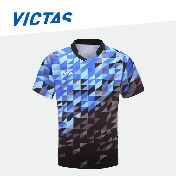 2023新款victas维克塔斯乒乓球比赛训练服上衣短袖运动男女同款
