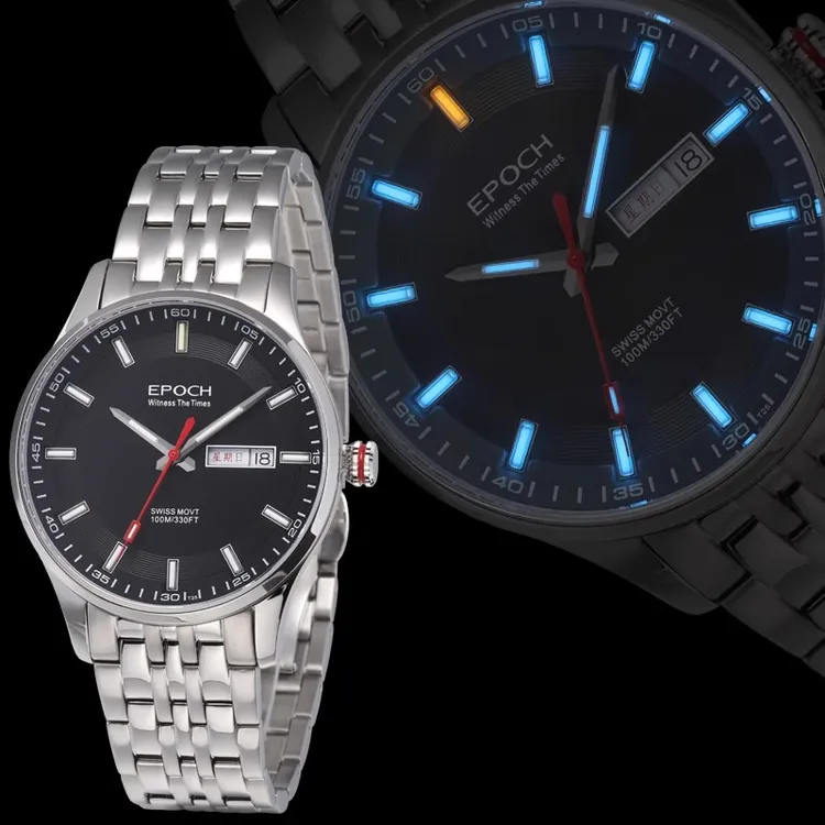 EPOCH艾保克自发光夜光手表腕表防水手表