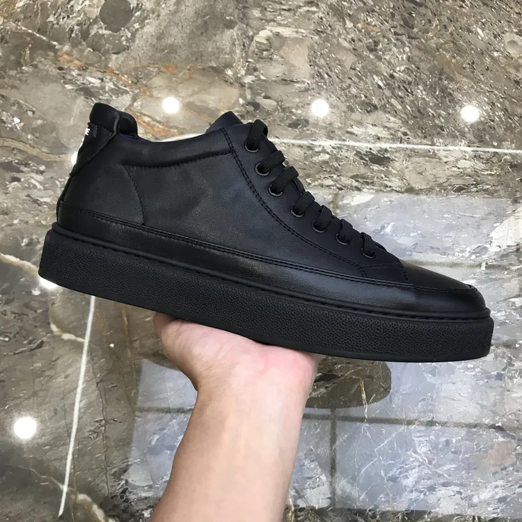 广州真皮板鞋男士时尚休闲鞋韩版舒适百搭皮鞋软底保暖二棉男鞋潮