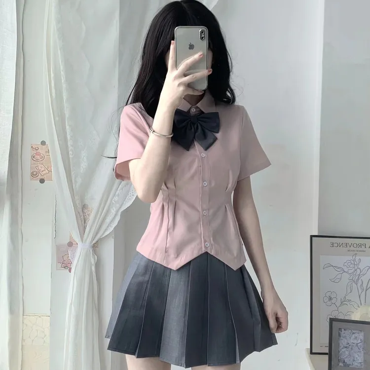 【收腰衬衫】十字银河jk制服衬衫白色学生衬衣收腰上衣衬衫纯欲软妹