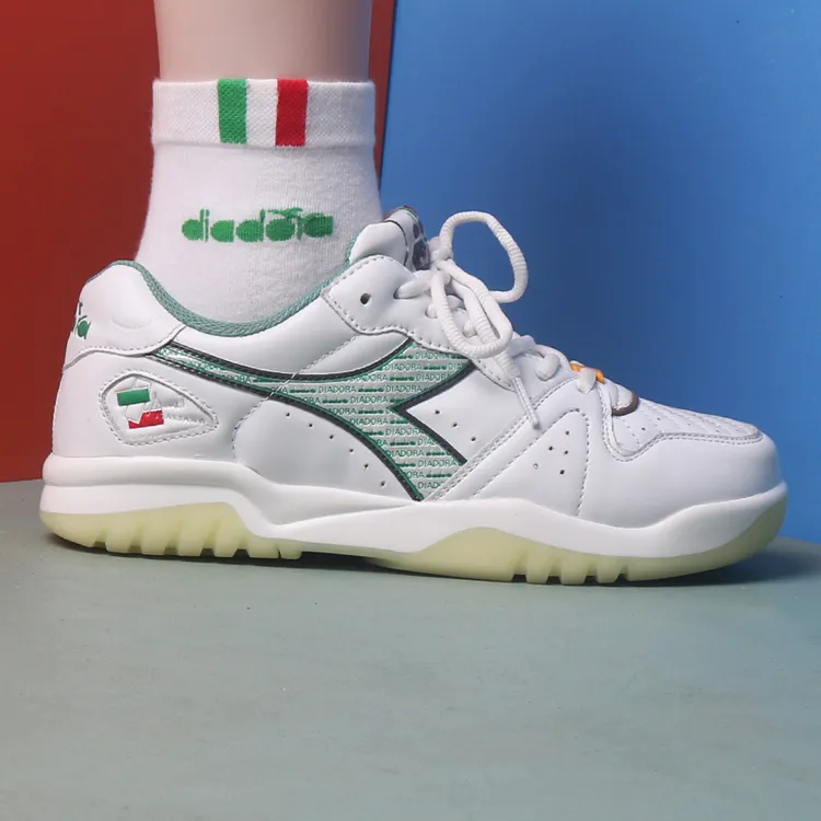 迪亚多纳经典男鞋真皮头层牛皮牛筋底运动休闲鞋四季款百搭小白鞋