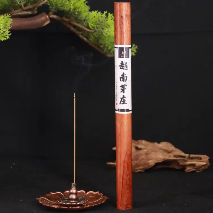 【越南芽庄10克】花梨木管天然线香沉香（21cm）+莲花三宝