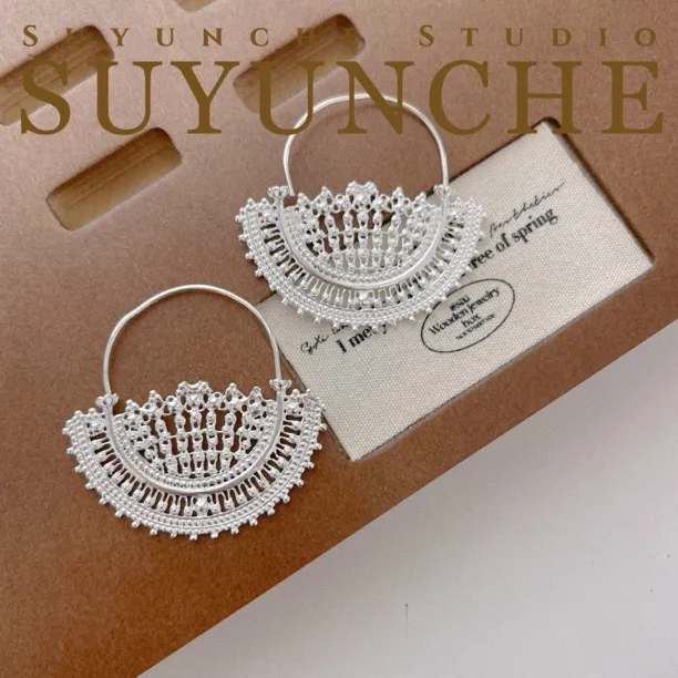 足银耳饰 SuyuncheY21时尚经典zir款足银耳环