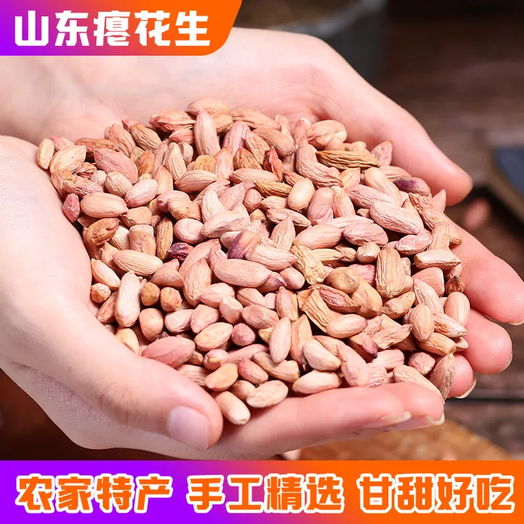 2025年新货山东小瘪花生米甘甜水果花生盐炒黑花生米五香小瘪秕米