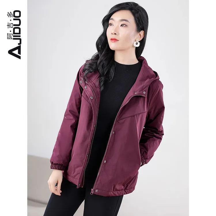 阿吉多A20663连帽棉服女新款冬季洋气高级感防风保暖棉衣夹棉外套