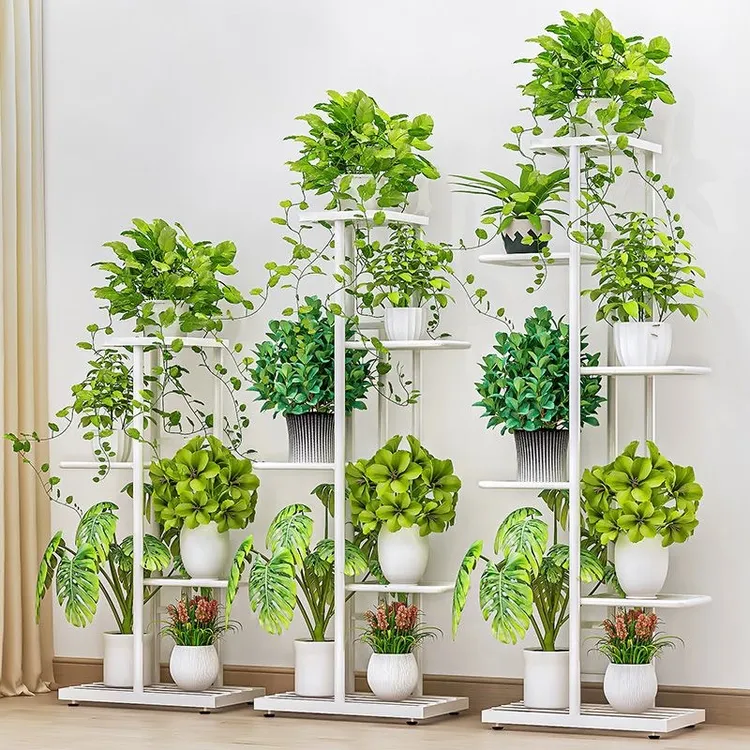 新款花架子客厅落地室内家用多层置物架阳台绿萝植物摆放铁艺花架