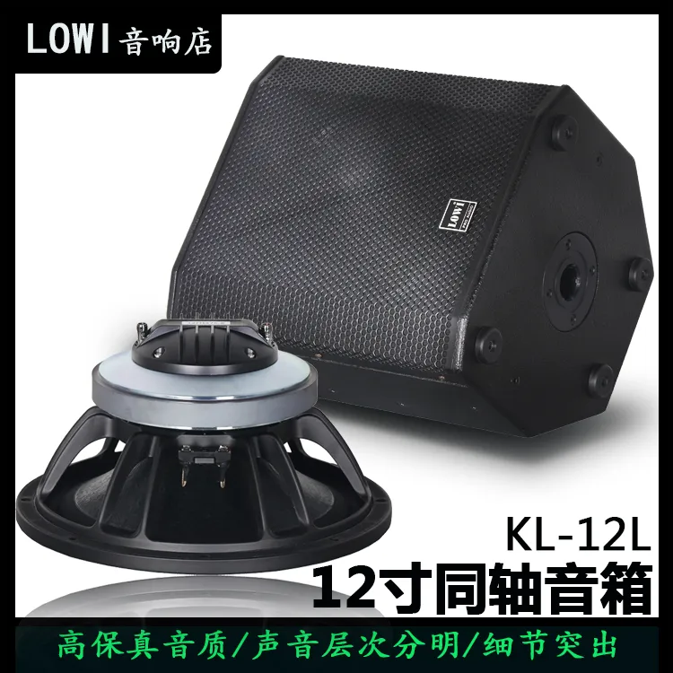 LOWI12寸便携同轴音响户外舞台演出返听音响大功率酒吧商用低音