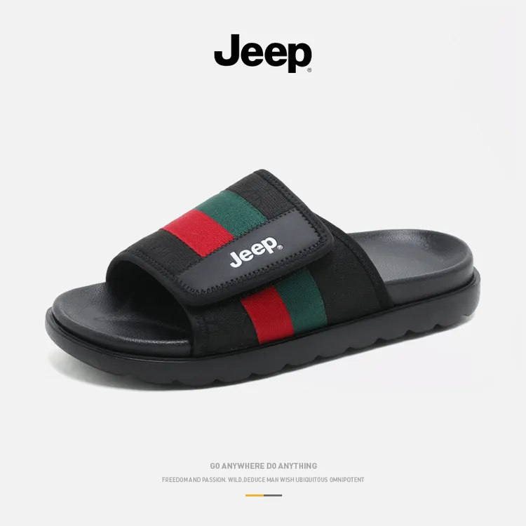 JEEP/吉普拖鞋男士时尚户外休闲夏季外穿软底夏天男款沙滩一字拖