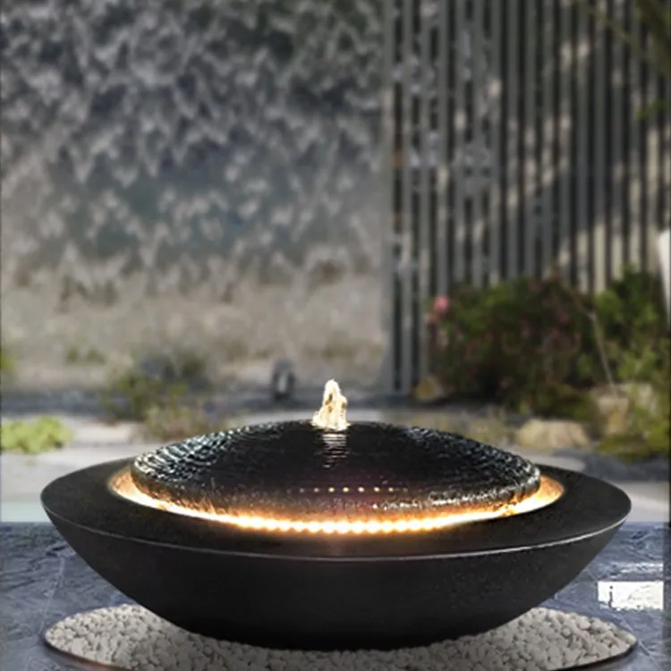 流水摆件喷泉循环水景小品户外室内现代简约流水摆件循环水