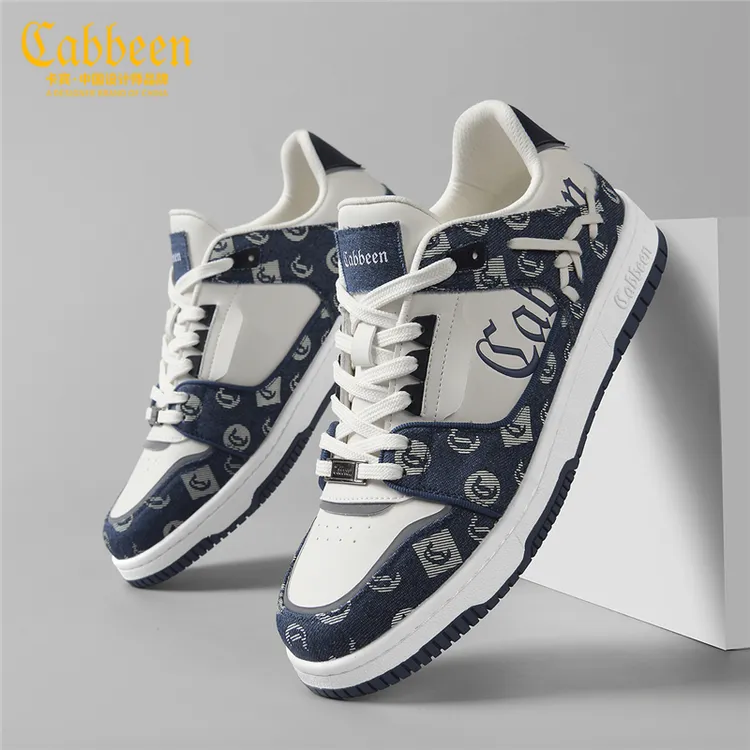 卡宾男鞋冬季老花休闲板鞋男款2025新款爆款低帮百搭潮鞋复古鞋子