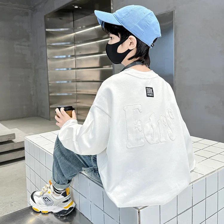 男童卫衣春秋新款中大童上衣儿童T恤长袖韩版洋气秋季服装打底衫