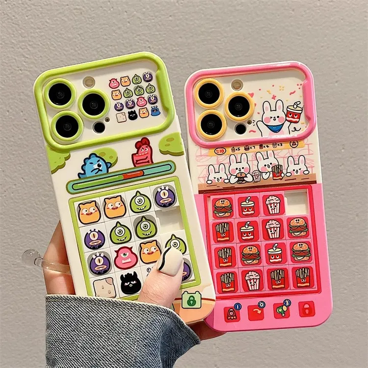 可爱创意拼图适用苹果15promax手机壳iPhone14小众13解压保护套12
