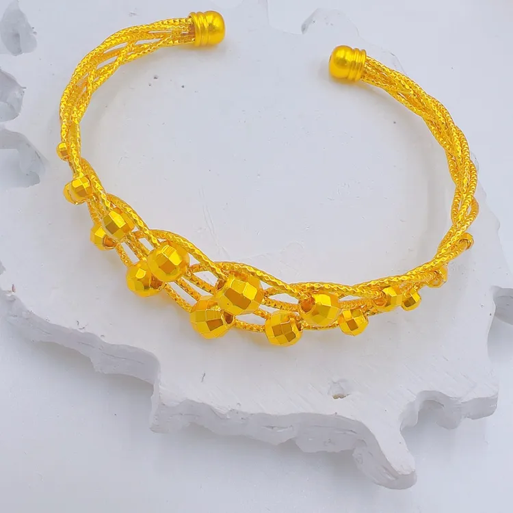 铜合金手镯 铜合金nipal手镯金色黄色首饰饰品不易掉色不易过敏