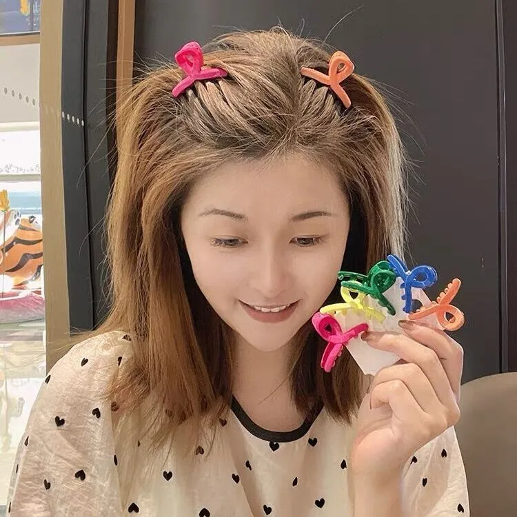 3个彩色小号抓夹发夹女后脑勺鲨鱼碎发刘海夹小发抓儿童夹子头饰