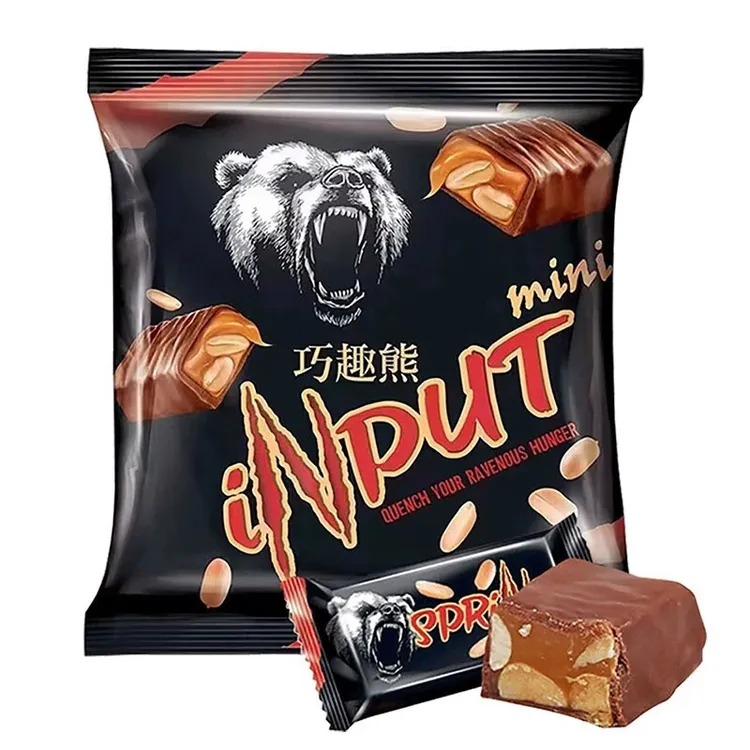 原装进口棕熊花生巧克力夹心糖