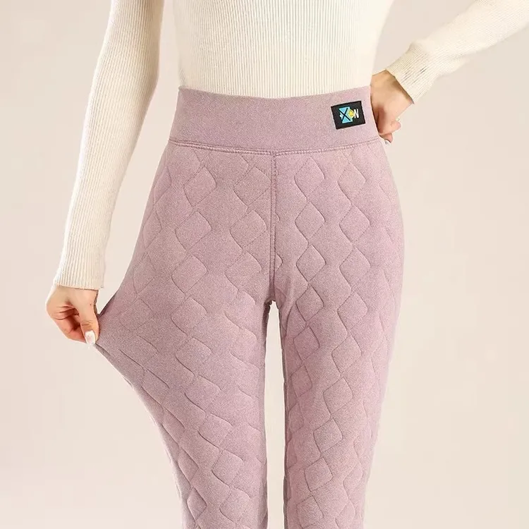 冬季女士高腰加厚加绒保暖裤秋冬修身内穿雪地蓄热棉裤8036