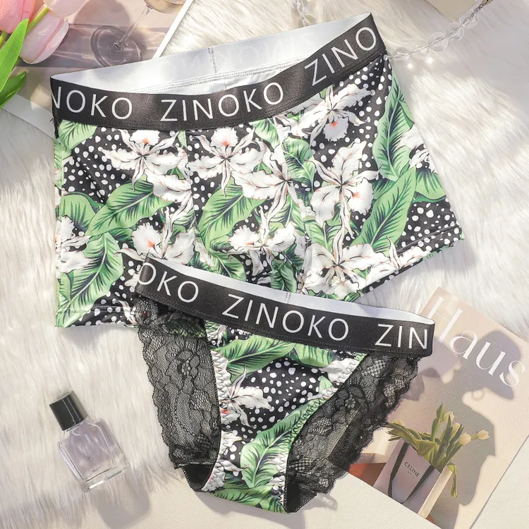 2025新款网红爆款情侣内裤一男一女性感纯欲风蕾丝内衣情人节礼物