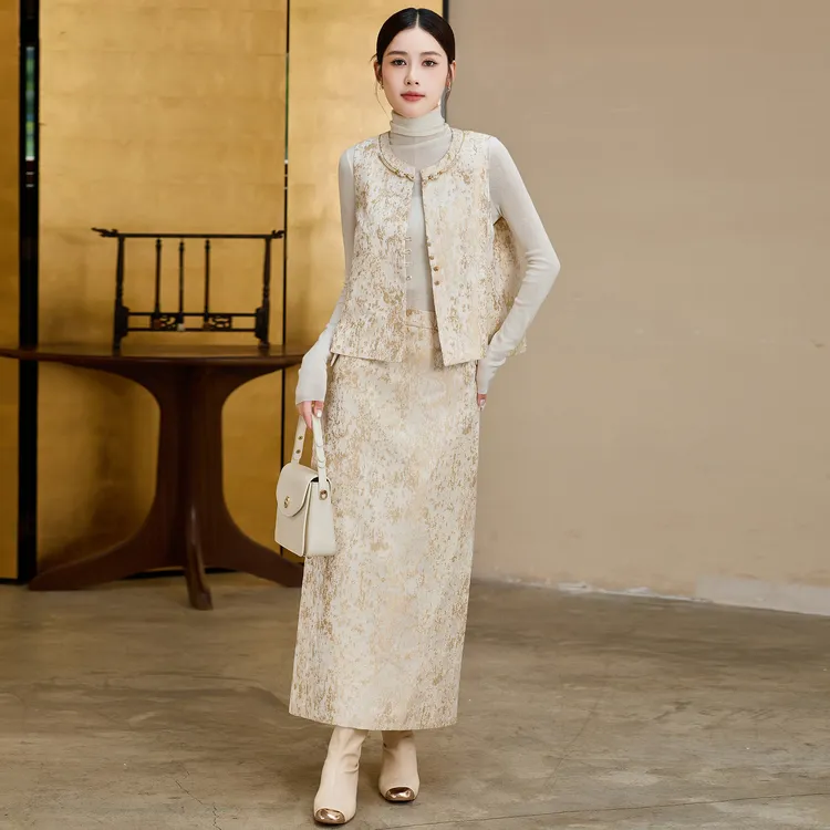 F947 中国风高端马甲女款新款春秋改良高级感中式女装外套上衣