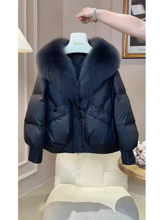 小个子黑色气质棉服加厚短外套2025秋冬新款冬季棉衣棉袄上衣女装